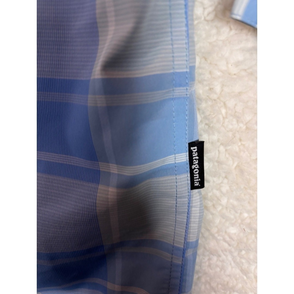 Patagonia Mens Blue Plaid Button-Up Long-Sleeve Shirt Xl - Picture 6 of 16
